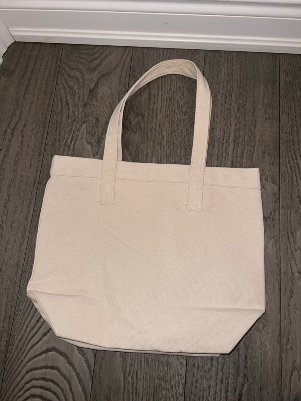 Michael Kors Cream Canvas Tote with Pink Heart Graphic - Picture 2 of 2